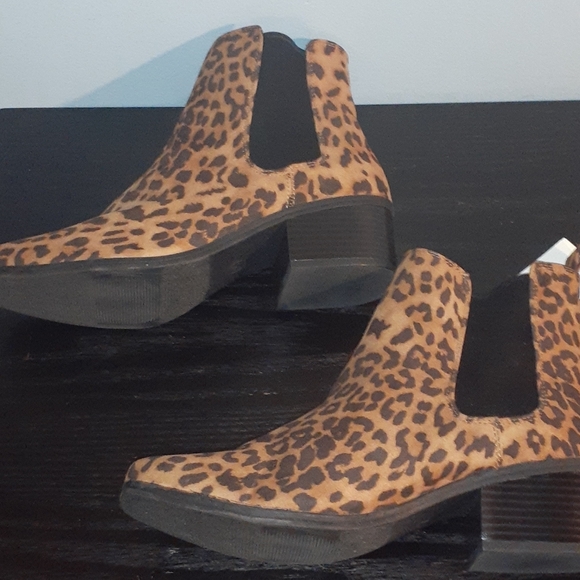 NWT A new day Brown Leopard Print Bootie Sz 9 1/2 - Picture 6 of 11